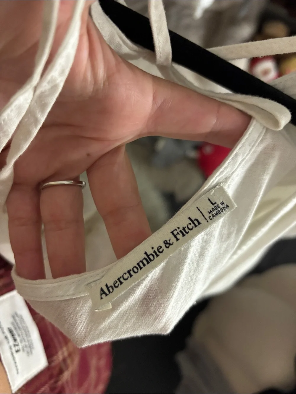 never worn Abercrombie & Fitch Cream Wrap Blouse with Puff Sleeves